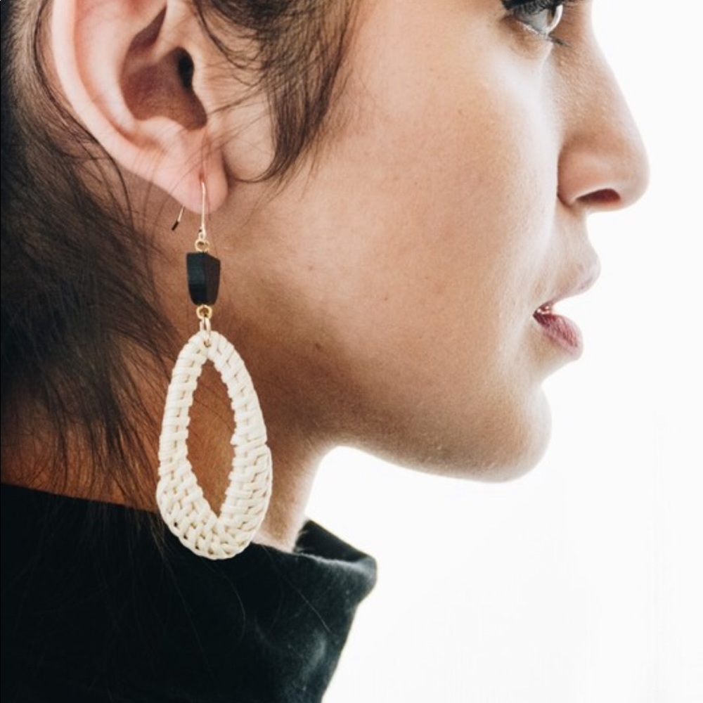 Basket Weave Drop Earrings